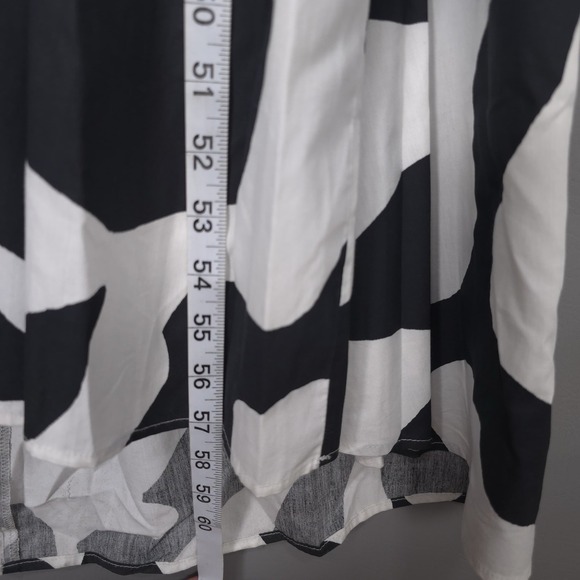 Abercrombie & Fitch NEW Black White Cutout Maxi Dress Size XL Smocked Pleated - Picture 6 of 12